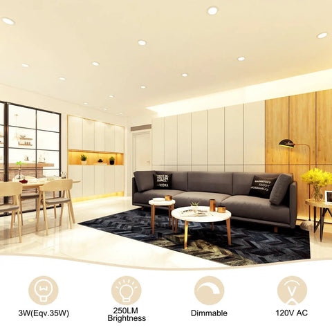 2 Inch Dimmable Led Recessed Downlights With Integrated Driver 3000K Warm White Canless Ceiling Lights 3W Halogen Replacement Built Different Aluminum Housing Hassle Free Install 4 Pack