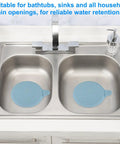 M METERXITY 2-Pack 5.9 in Silicone Tub Stopper, Bathtub Drain Stopper in kitchen sink, ideal for effective water retention.