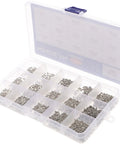 Heavy Duty Self Tapping Screws Kit For Metal And Wood Carbon Steel Construction Built To Last For Home And Office Projects Includes Silver Sheet Metal Screws And Durable Fasteners For Quick Easy Install, plastic organizer with silver screws
