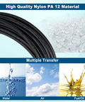35 Foot DOT Approved Air Line Hose With Cutter For Pneumatic Systems SAE J844 PA12 Nylon One Quarter Inch Outer Diameter Tubing Ideal For Air Brake And Suspension Kit Truck Trailer Brake System And Fluid Transfer 11 Meter Length PA12 material with images for water, air, fuel transfer