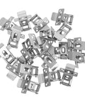 Bingche 20 Pcs Spring Clips for Recessed Lighting, Panel Lamp Ceiling Light Retaining Clamps in galvanized metal, showing various angles.