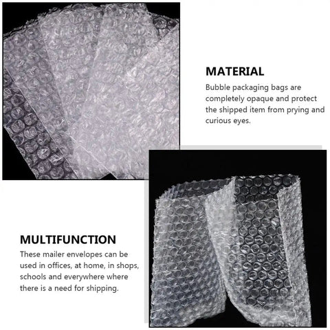 200 Pack Padded Bubble Mailers 10x15cm Double Sided Bubble Envelopes Shockproof Waterproof Packing Bags features and material