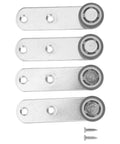 Buttery Smooth 4 Pack Sliding Door Pulley Wheels With Silent Rubber Bottom Rollers, metallic rollers with screws for closet door replacement.