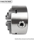 Side view of 5 Inch 4 Jaw Self Centering Lathe Chuck K12 125mm for CNC Router Engraver Milling with smooth metal finish, anti-rust.
