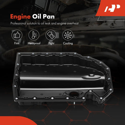 Lower Engine Oil Pan Sump with Drain Plug for Audi A3 S3 TT and Volkswagen Golf GTI Alltrack SportWagen 2015-2019 1.8L 2.0L Turbo