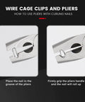 Close-up of stainless steel pliers from 1200 Piece Wire Cage Clips Set With 2 Pliers For Bird Chicken Rabbit Quail Cages