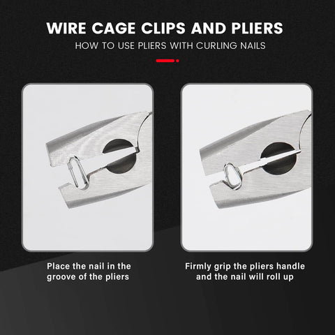 Close-up of stainless steel pliers from 1200 Piece Wire Cage Clips Set With 2 Pliers For Bird Chicken Rabbit Quail Cages