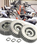 Three Piece 36T Steel Gear Set For Electric Bicycles With 38mm Outer Diameter Compatible With Bafang Motors E Bike Transmission Upgrade And Repair Tough Steel Gears For Smooth Shifting And Long Lasting Performance, three steel gears with clips