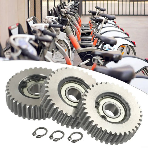 Three Piece 36T Steel Gear Set For Electric Bicycles With 38mm Outer Diameter Compatible With Bafang Motors E Bike Transmission Upgrade And Repair Tough Steel Gears For Smooth Shifting And Long Lasting Performance, three steel gears with clips
