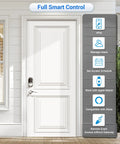 Trade In Your Heavy Keys For This Ultra Fast Fingerprint Smart Lock With Two Lever Handles In Clean Satin Nickel Finish delivers smart home control features.