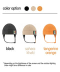 Thermal Neoprene Hood Cap for Freediving and Sea Swimming, color options black, sahara khaki, tangerine orange