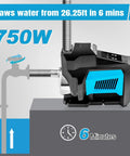 Powerful 750W Whole House Water Pressure Booster Pump with Smart Variable Speed and Constant Pressure Self Priming Low Noise.