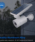 No Fuss Solar Motion Lights Waterproof Metal Body Outdoor Security Flood Lights With PIR Motion Sensor, wall mount