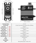 Dimensions and specs of Beefy 9Kg Coreless Metal Digital Micro Servo High Torque Upgrade For RC Crawlers SCX24 TRX4M 1 24 1 18 Scale