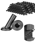 40 Pack Black 1/8 Inch Cable Railing Angle Beveled Protector Sleeves For Wood Posts, 25 30 35 Degree, T316 Stainless Steel Kit