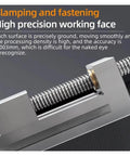 Top Shelf Industrial Right Angle Vise For CNC Milling Machines And Bench Grinders Hella Sturdy Hardened Steel Precision Flat Jaw Clamp Solid Workholding Block QGG150 showcasing high precision working face and clamping mechanism.