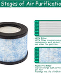 Two Pack C102 MA-04GB Filter Replacement For Miko MA-04GB And C102 IBuki And Okaysou AirMic4S Air Purifier with 3 Stage Filtration