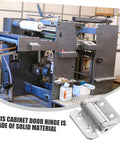 SOLUSTRE nickel damping cabinet hinge; zinc alloy steel hardware for cabinet doors, close-up view