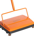 Handheld Electrostatic Carpet And Floor Sweeper In Deep Orange for quick crumb swipes, measuring 7x9.5 inches for easy cleaning.