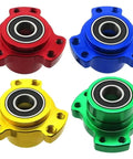 Colorful lightened billet aluminum racing front wheel hubs with 5/8 inch bearing for go karts, bikes, and drift trikes