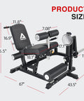 Leg Extension And Curl Machine For Home Gym With Adjustable Seat And Backrest Durable 14 Gauge Steel Construction in black