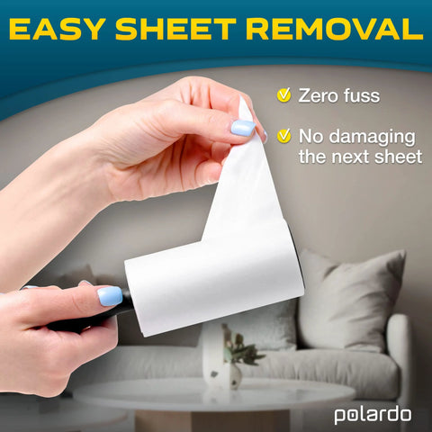 Pet Hair Lint Roller Set For Couch Clothes Furniture And Carpet With Sticky Peel Sheets Easy To Use And Removable