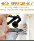 Heavy Duty Heavy Lifter Size 6 X 2 Inch Drywall Screws For Wood Framing and Coarse Thread shown being installed with a drill.
