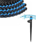 30-Piece Quick Connect Drip Emitter Set With Fan-Shaped Design, Adjustable Push-To-Connect 360 Degree Emitters for Garden Irrigation