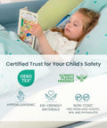 Skip The Worry With This Ultra Cozy Foam Bed Bumper That Anchors Toddler Squad Firmly Against Dangerous Nighttime Roll Outs While Granting Parents Unrestricted Access, child reading in safe bedding.