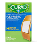 Flex-Fabric Adhesive Bandages X-Large 2x4 50 Count box with woven bandage image featured