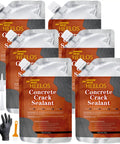 Six Pack Self Leveling Concrete Crack Filler And Sealant In Grey, high elasticity sealant pouches with accessories for repairs.