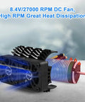 Beefy Twin RC Car Motor Cooling Fans With Metal Cover Heatsink For 1 8 And 1 7 Scale Brushless Motors 40mm And 42mm Diameter