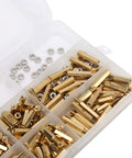 Brass M3 Hex Standoff Spacer Kit 300 Piece Screw Set For Motherboards, Electronics Enclosures, 3D Printers And DIY Projects Tarnish Resistant Zinc Plated Hardware Includes 5mm To 20mm Length Variants, brass standoffs in organizer case