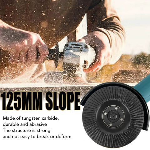 Heavy Duty Tungsten Carbide Grinding Wheel 125mm Angle Grinder Disc With Sharp Teeth for precise polishing and shaping wood or metal.