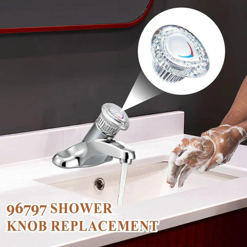 96797 Shower Knob Replacement Kit for Chateau Collection Tub And Shower Faucets Chrome Handle Installed