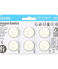 Top Tier CR2450 Lithium Coin Cell Battery Pack Contains Six 3 Volt Cells in a secure case for everyday tech gear.