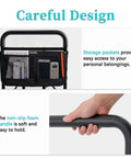 Bed Rails For Old Folks And Seniors With Adjustable Height Under Mattress Bed Guard With Storage Pocket Non Slip Foam Portable