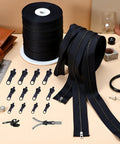 12 Pack Black Zipper Sliders Repair Kit For Clothes Jackets Bags And Luggage Universal Fit For Standard Teeth Quick Fix Zipper Pullers Replacement Set A Handy Must Have For Sewing DIY Repairs And Everyday Notions