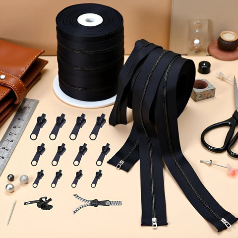 12 Pack Black Zipper Sliders Repair Kit For Clothes Jackets Bags And Luggage Universal Fit For Standard Teeth Quick Fix Zipper Pullers Replacement Set A Handy Must Have For Sewing DIY Repairs And Everyday Notions