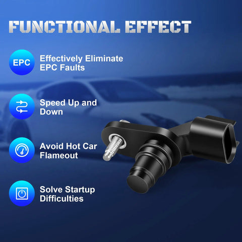 Two Camshaft Position Sensors Set For GM Rides Including Equinox Malibu Cobalt HHR Terrain Lacrosse Verano G5 G6 Solstice Saturn Ion Sky Vue 2131690 12577245 917720 Replacement Sensor black GM engine part