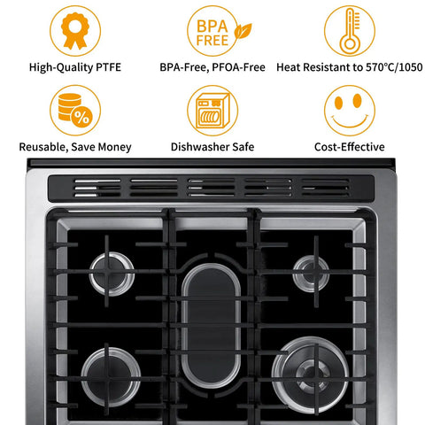 32 Inch Wide Stove Covers For Gas Stoves Extra Long Burner Mats Reusable Nonstick Washable Heat Resistant Stove Top Protectors