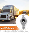 Pro Grade Wheel Balancer Hub Wing Nut 812103 For Hunter DSP Auto Tire Rigs shown with truck, 40mm diameter, 8mm pitch, smooth use.