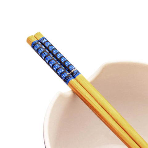 Dope Retro Maze Ramen Dinnerware Set With Ceramic Bowl And Bamboo Chopsticks, 20-Ounce Noodle Bowl For Retro Gamer Kitchens