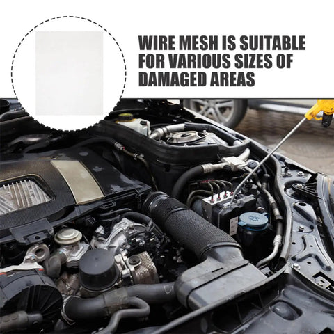 Mechanic using Tungsten Wire Welding Mesh Screens Set For Car Bumper Repairs near engine bay, highlighting durability.