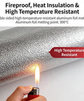 Heavy Duty Magnetic Heat Shield Mat Self Adhesive For Kitchen Setup Custom Cut Fireproof Aluminum Insulation Panel close-up of heat resistant surface.
