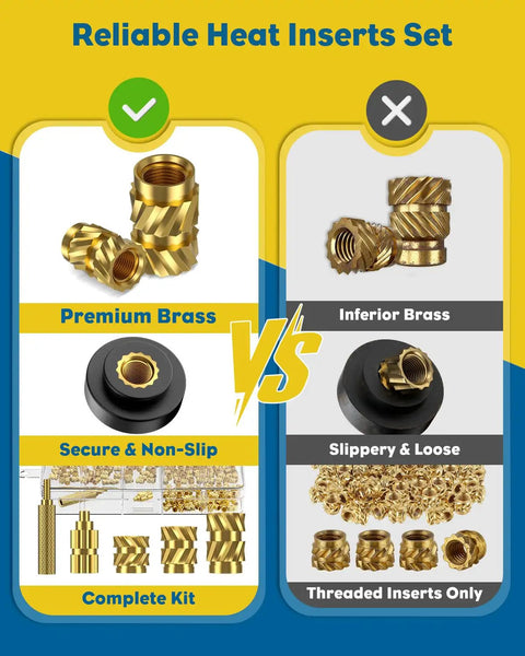 152 Piece M3 Heat Set Threaded Inserts For Plastic With Soldering Tip And Adapter Brass Knurled Nut Inserts Kit comparison