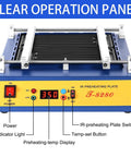 Infrared Preheating Oven 1600W Pro Grade Heating Plate with 110V hot air rework controls and display panel