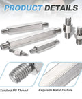 Meccanixity 24-piece stainless steel double-ended stud set with hex nuts, M6 x 7/12/7 mm