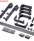 6.6 Foot Straight Roller Sliding Door Track Hardware Ceiling Mount Kit For Barn Wood Closet And Interior Doors with parts