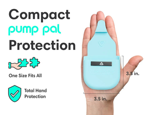 Reusable Fueling Glove Keeps Your Hands Clean At The Gas Pump From Grimy Handles And Keypads With Magnetic Inside Tank Install Slip On One Hand Fit Universal Pink displayed on hand showing size.